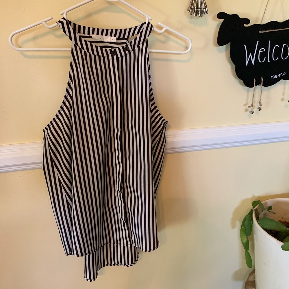 Lush Black and White Tank Top